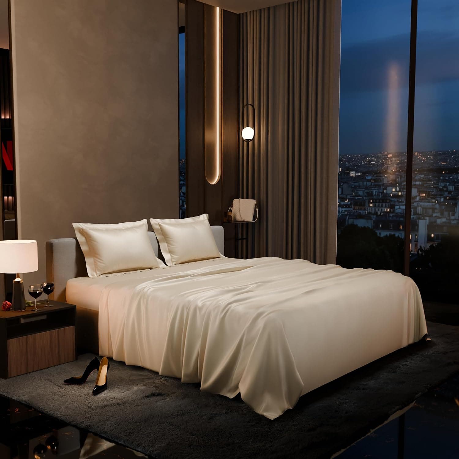 250 TC Bed Sheets King — view 1