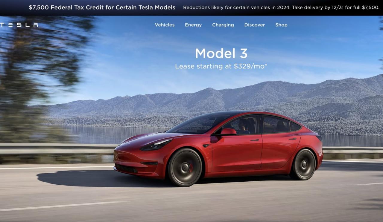 Tesla tax credit 2024