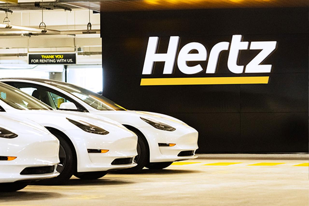 Hertz tesla sale